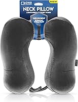 Vista 9 de Lewis N. Clark Almohada cervical de viaje Hexform de espuma viscoelástica contorneada para dolor de hombros y cuello, avión, campamento, niños