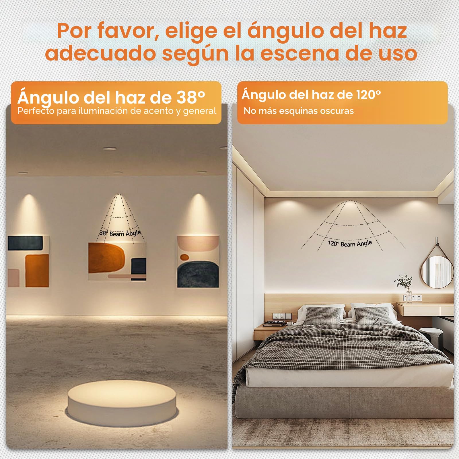 KYOTECH 10x Módulo LED Regulable 4.9W 3CCT Blanco cálido 3000K Blanco natural 4000K Blanco frío 6500K 38°para focos empotrables ø50x23mm Reemplaza la Bombilla GU10 MR16 para Foco Empotrable