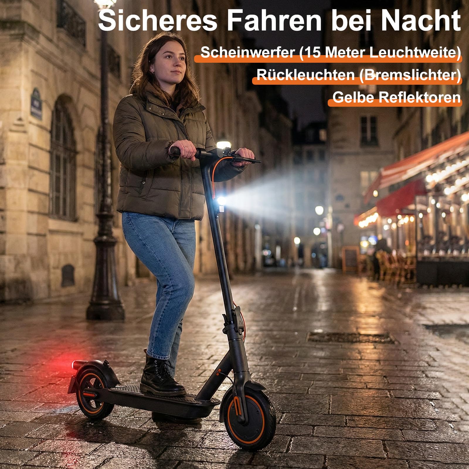 TODIMART E Scooter mit Straßenzulassung T-Serie mit APP, 30-35km Reichweite, 350W Motor, 8,5 Zoll Wabenreifen, Duales Bremssystem E Roller für Erwachsene