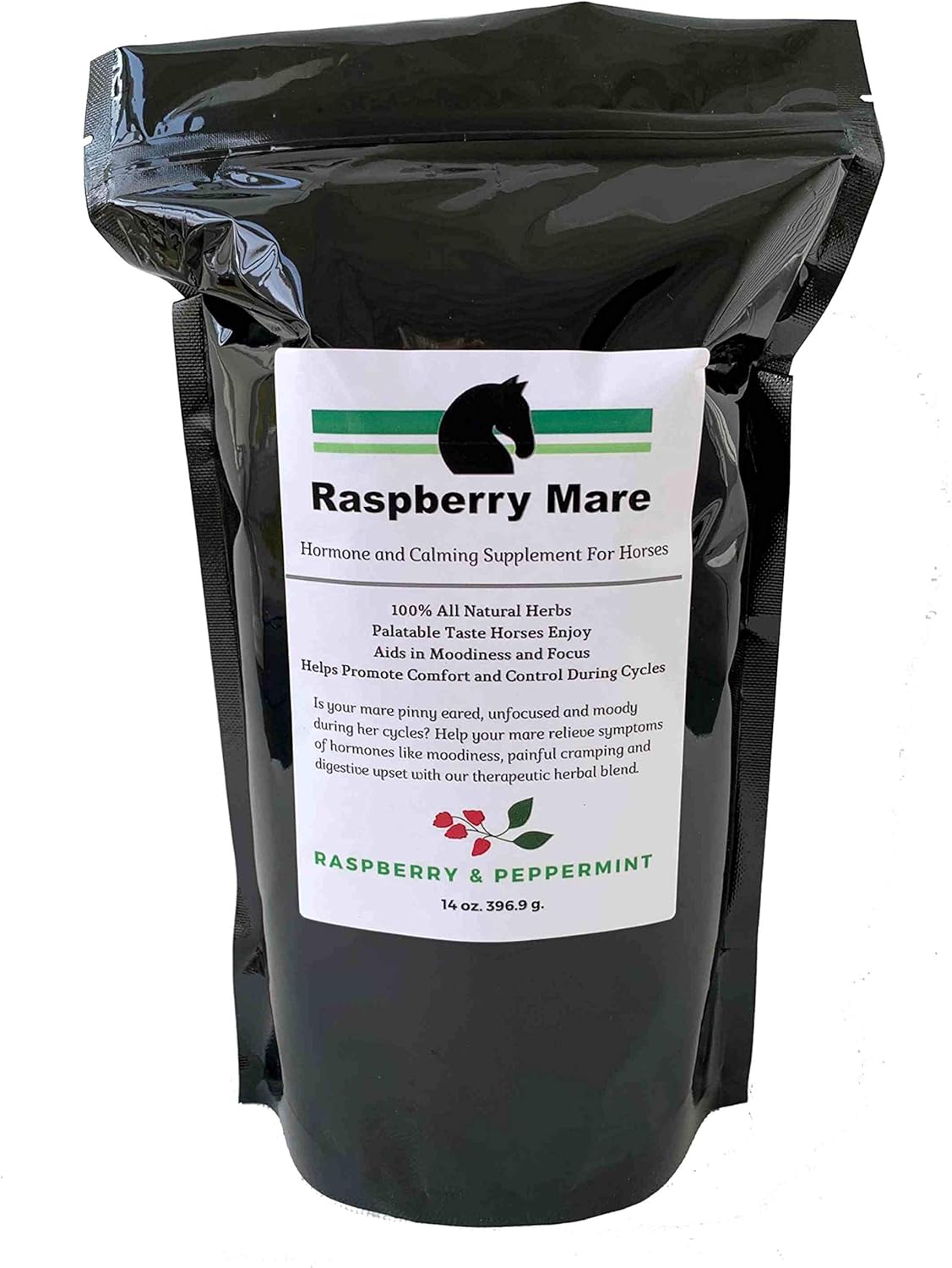 Hormone and Calming Supplement for Horses All Natural Pure Raspberry and Peppermint