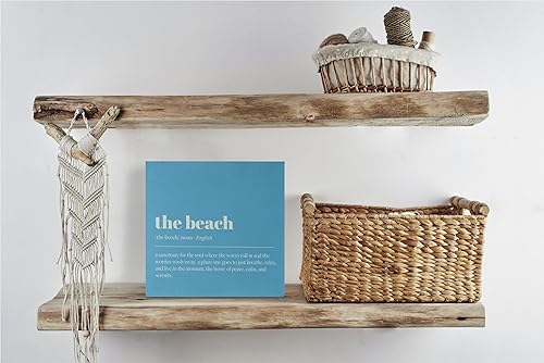 Miniatura 2 de KEUSPI Letrero de madera de playa de verano, letrero de madera con definición de playa, letrero de caja de madera rústica de verano, decoración de