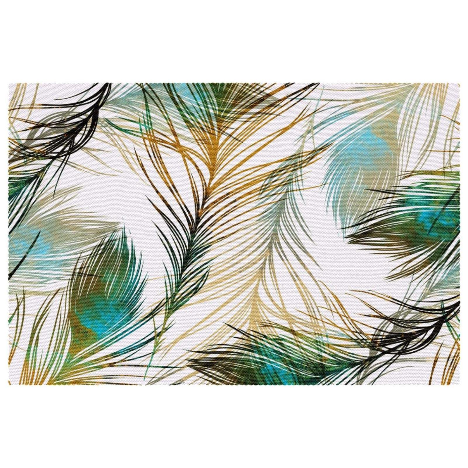Sets de table en plumes Peocock x6 de 30x45 cm lavables pour repas
