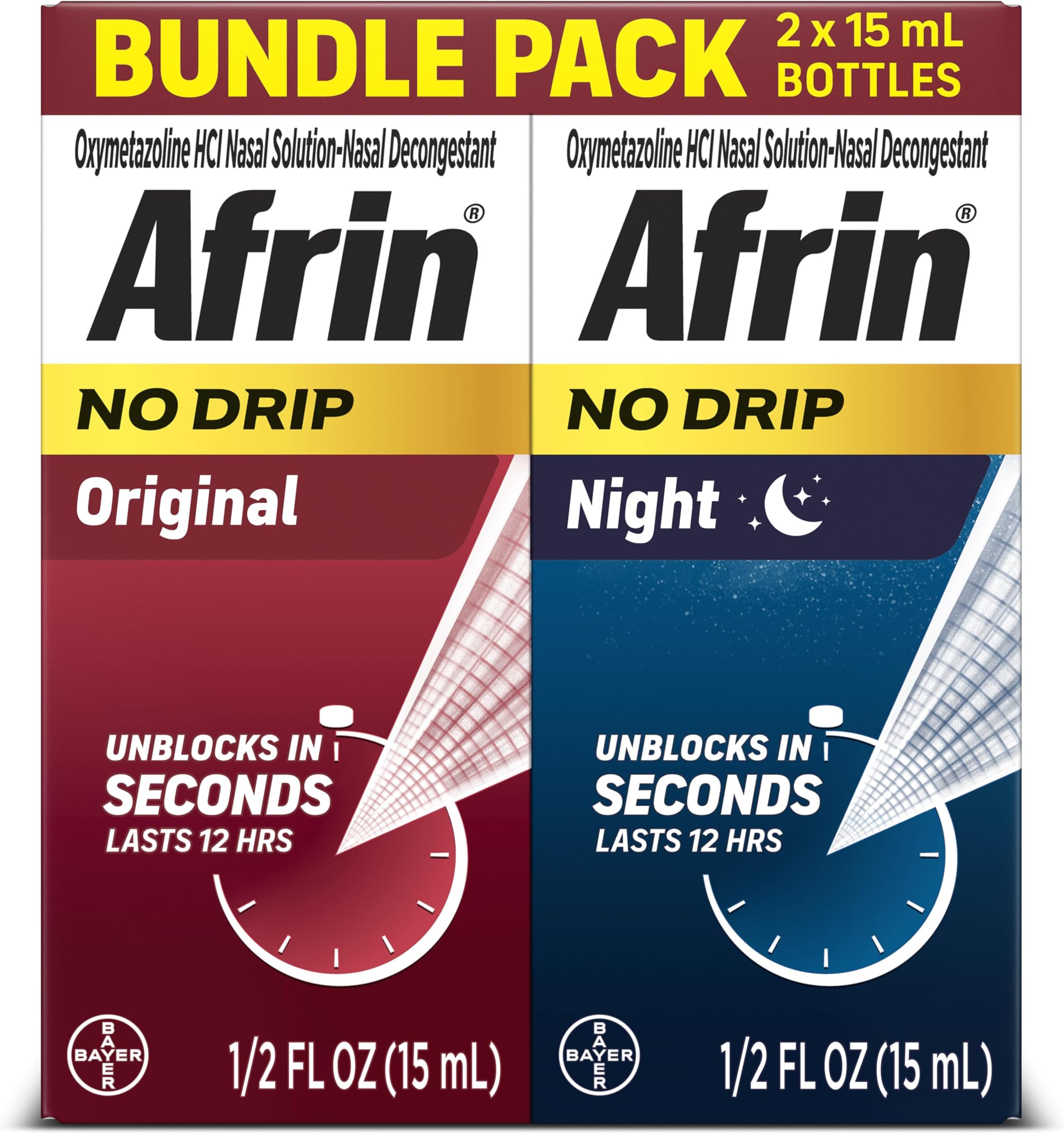 No Drip Original 12hr. Pump Mist 15ml. + No Drip Night 12hr. Pump Mist 15ml. Bundle Pack