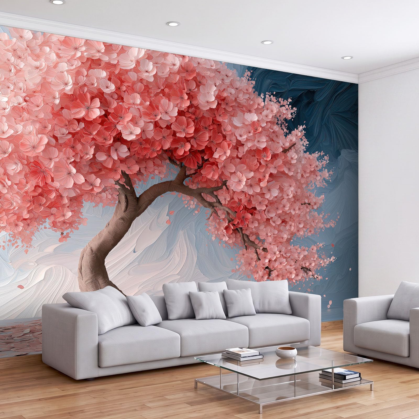 Fototapeta 3D w niestandardowym rozmiarze dla dzieci, 400 x 280 cm, obraz olejny, sztuka, rośliny, kwiat wiśni, drzewo, zdjęcie, plakat, fototapeta, DIY, sztuka ścienna, wodoodporne, do pokoju