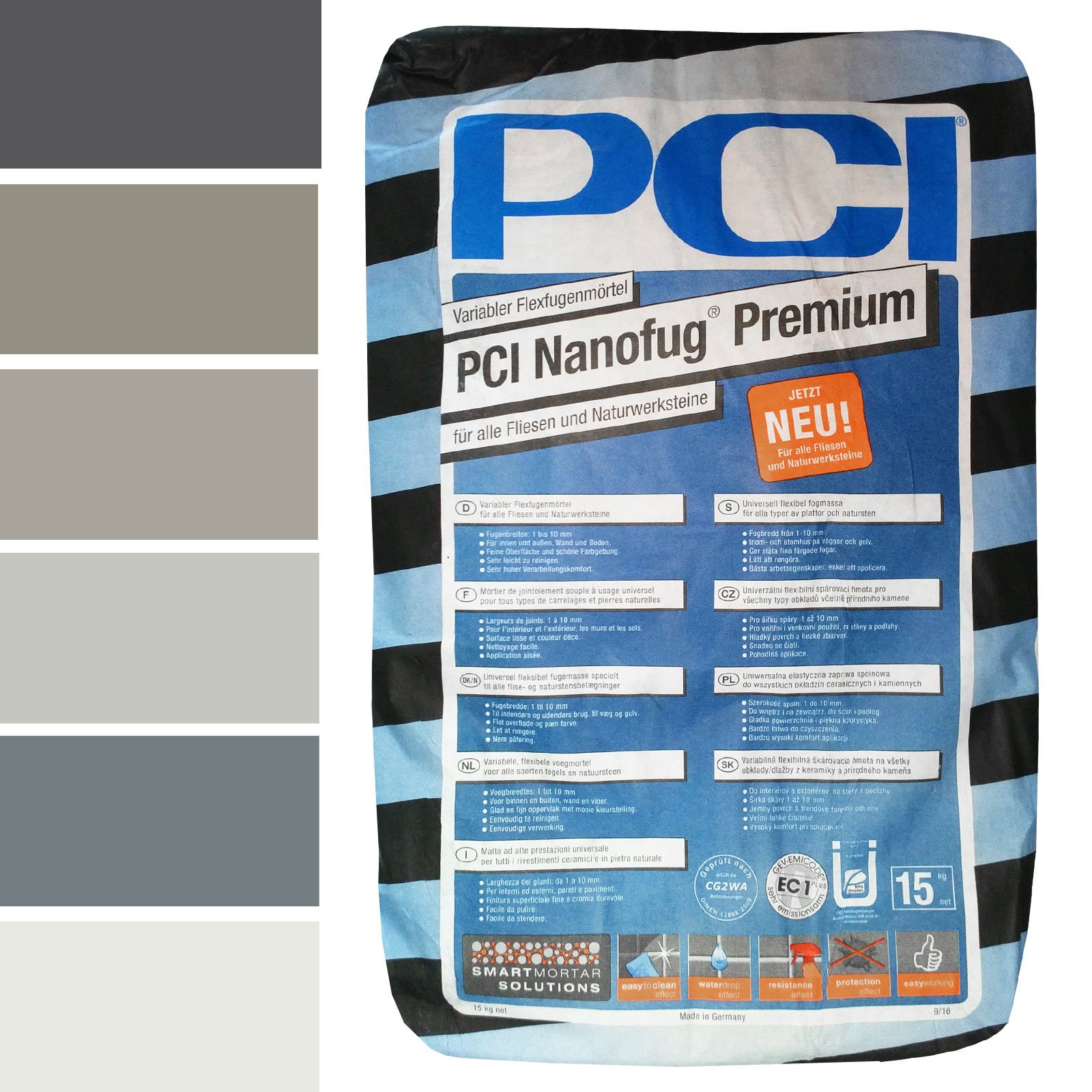 PCI Nanofug Premium 15kg Flexfugenm”rtel Nr. 31 Zementgrau