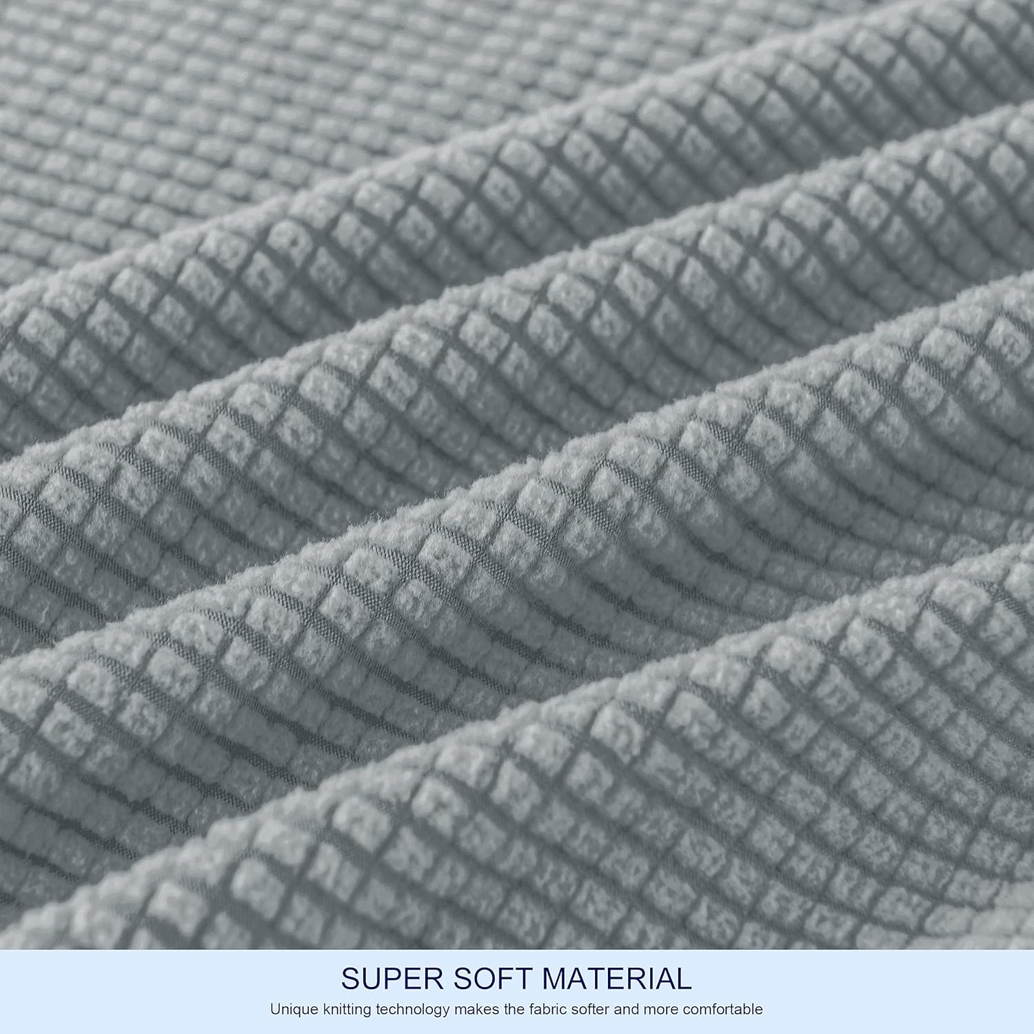 SUBRTEX 1 Piece Cushion Cover Bundles 3 Piece Armchair Cover Stretch Couch Slipcover with Separate Backrest Covers and Cushion Covers Slipcover Sets for Living Room（Cushion+Armchair,Light Gray）