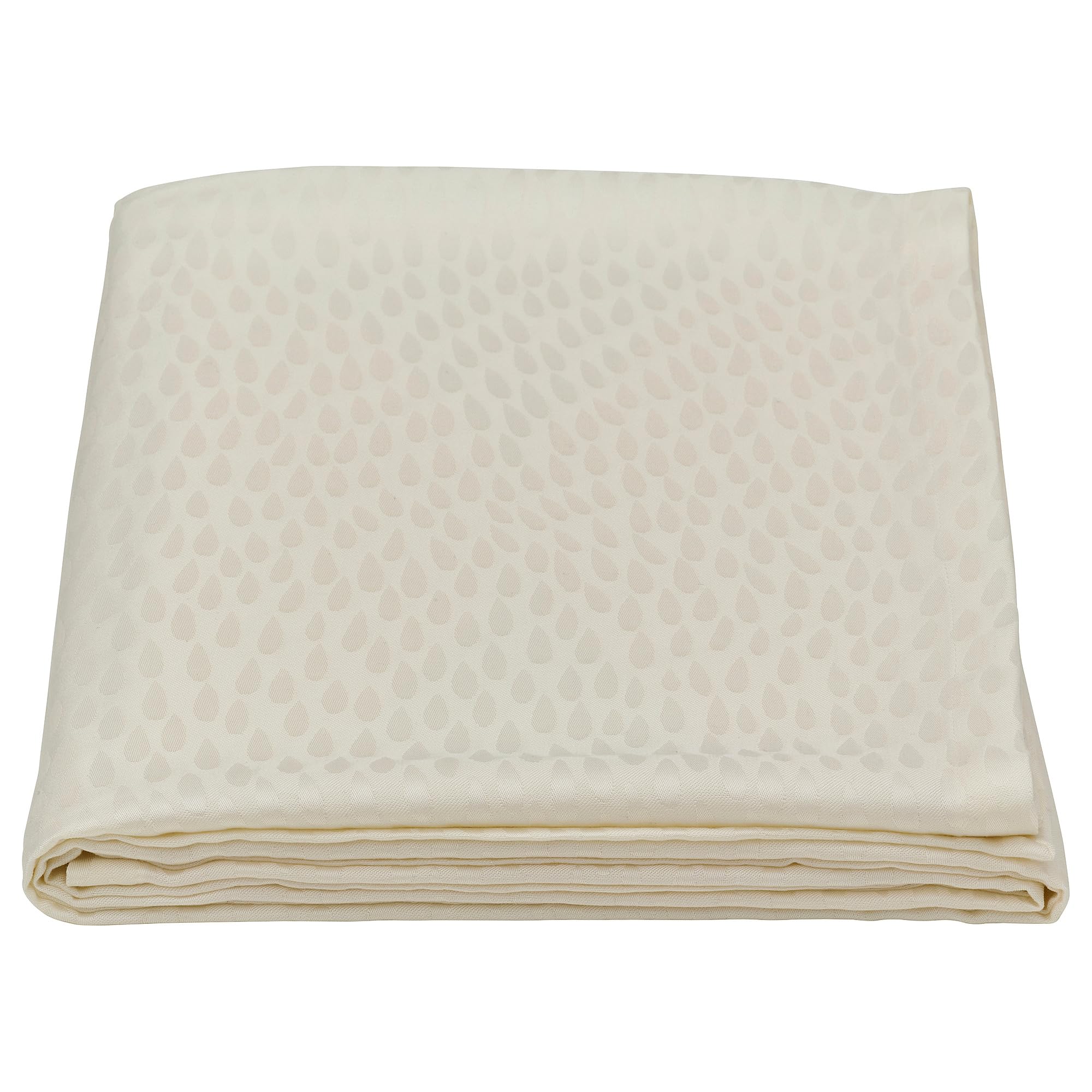Nappe motif blanc 145 x 240 cm ProTuning LIGUSTER pour table rectangulaire