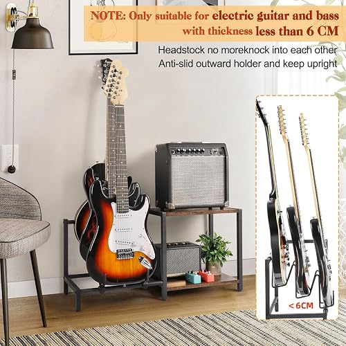 Bikoney Support Guitare Multiple avec Support Ampli pour Basse - 2