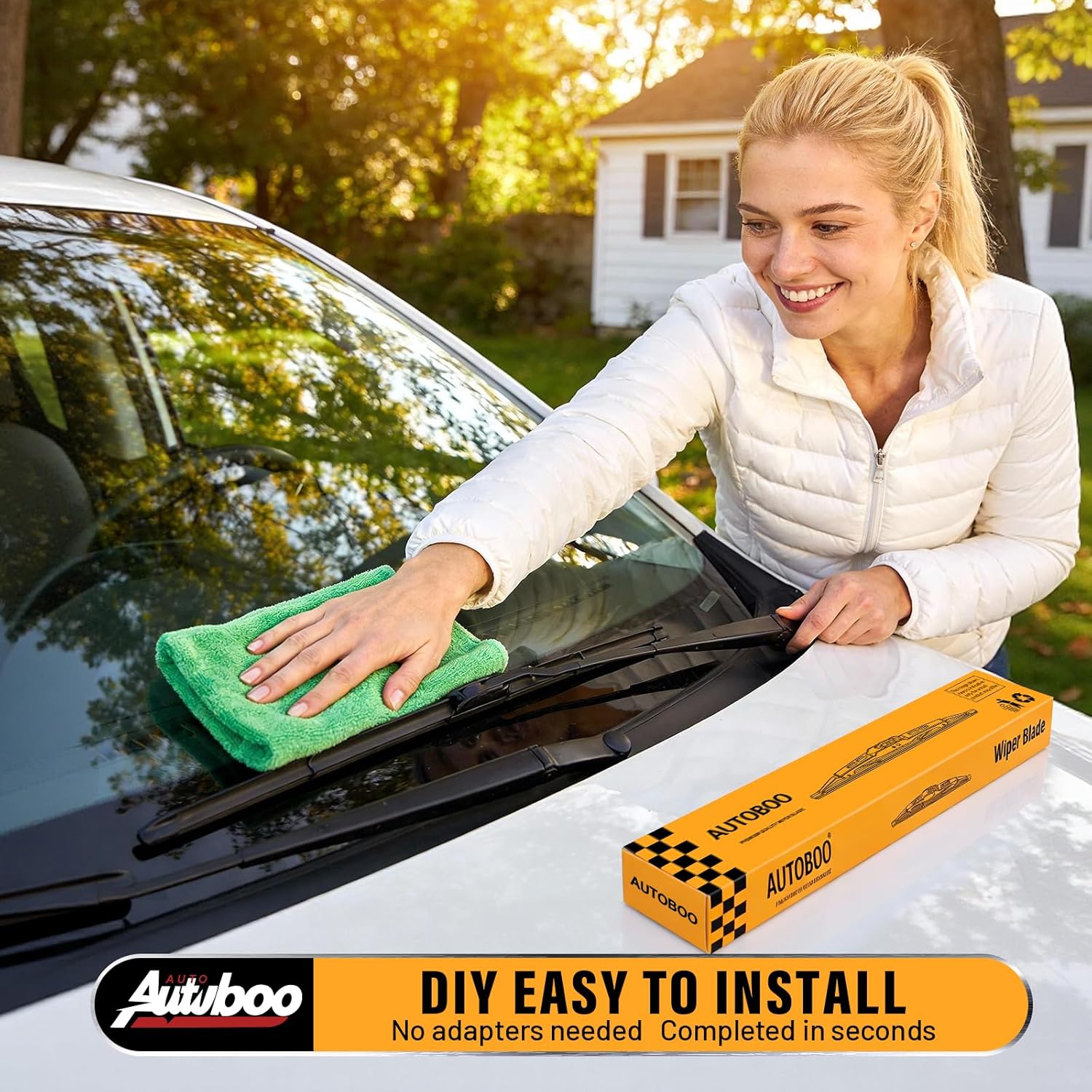 AUTOBOO 16+16+12 Replacement for Jeep Wrangler Windshield Wiper Blades 2018-2021 2022 2023 -Original Factory Quality (Pack of 3)