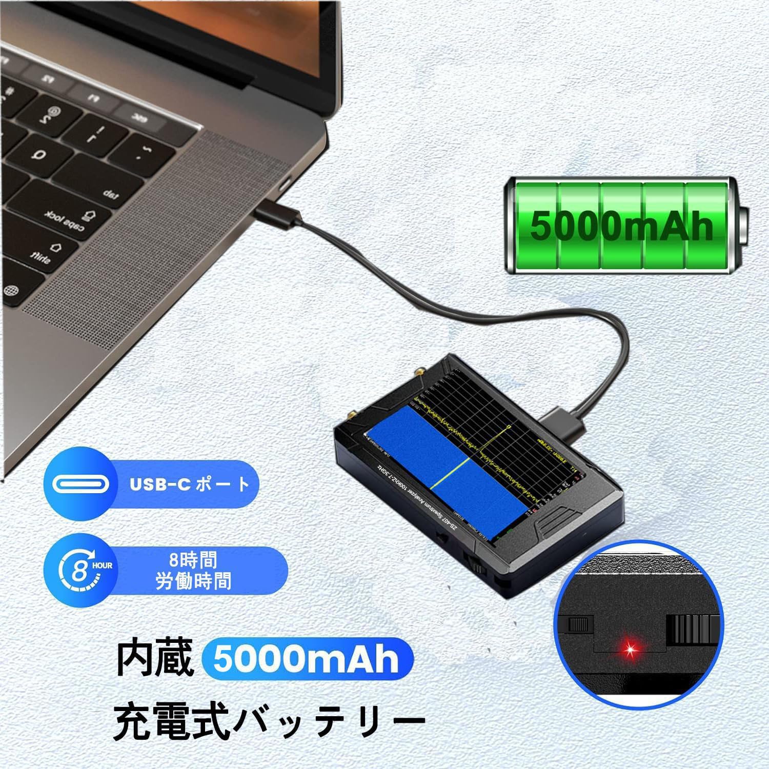 Amazon.co.jp: Tinysa Ultra+ ZS407 のスペクトルの検光子、2025 は HW 