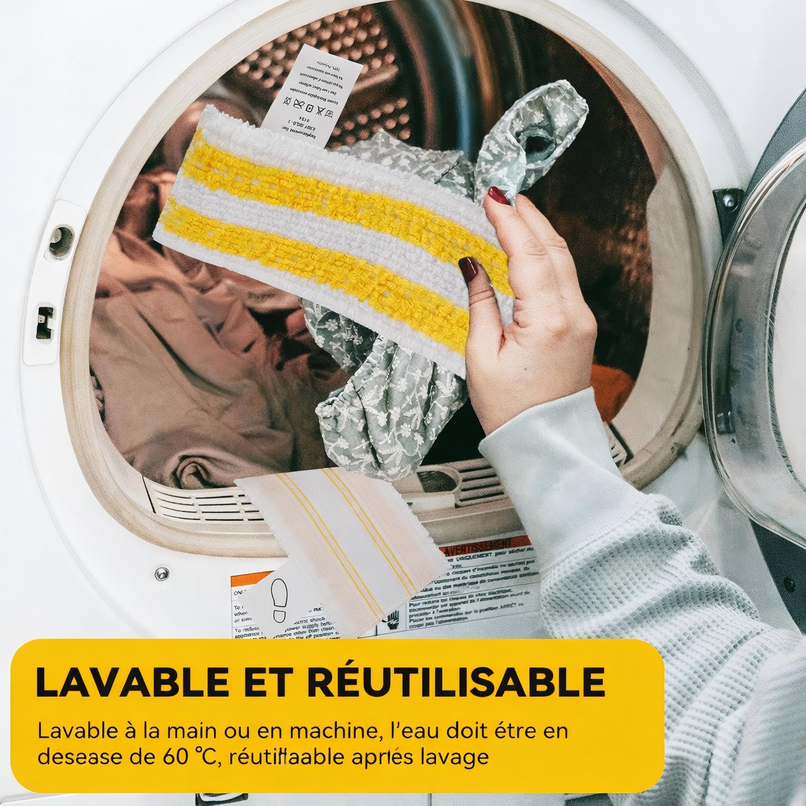 Lot De 6 Chiffons En Microfibre De Rechange Compatibles Avec Karcher EasyFix SC 1, SC 2, SC 3, SC 4, SC 5 – Accessoires Pour Nettoyeur Vapeur