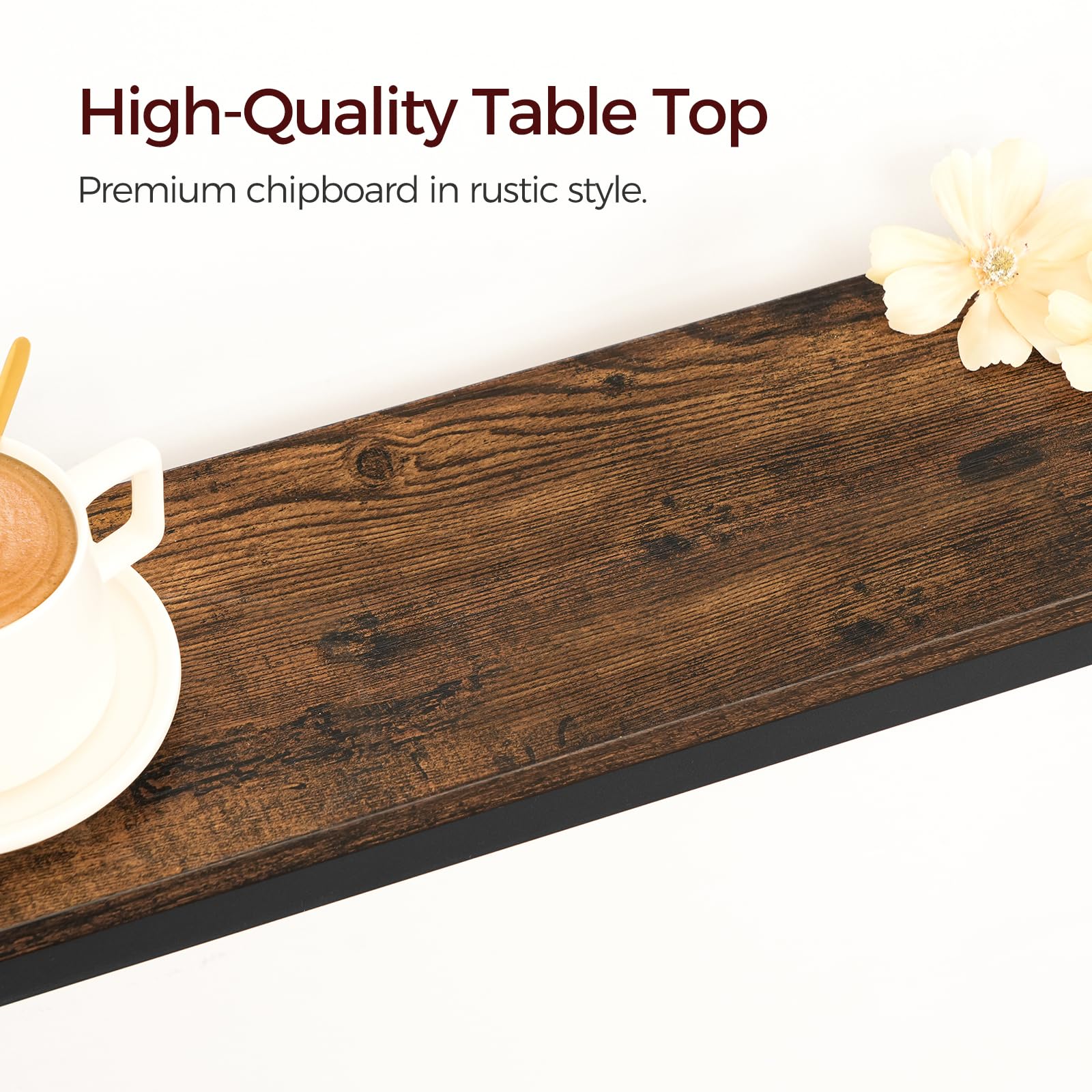 MAHANCRIS Bouts de Canapé avec Station de Charge, Lot de 2, Tables d’Entrée, Tables de Rangement pour Couloir, Bouts de Canapé de Style Vintage, pour Entrée, Hall, Marron et Noir ACTHR151UE01S2V