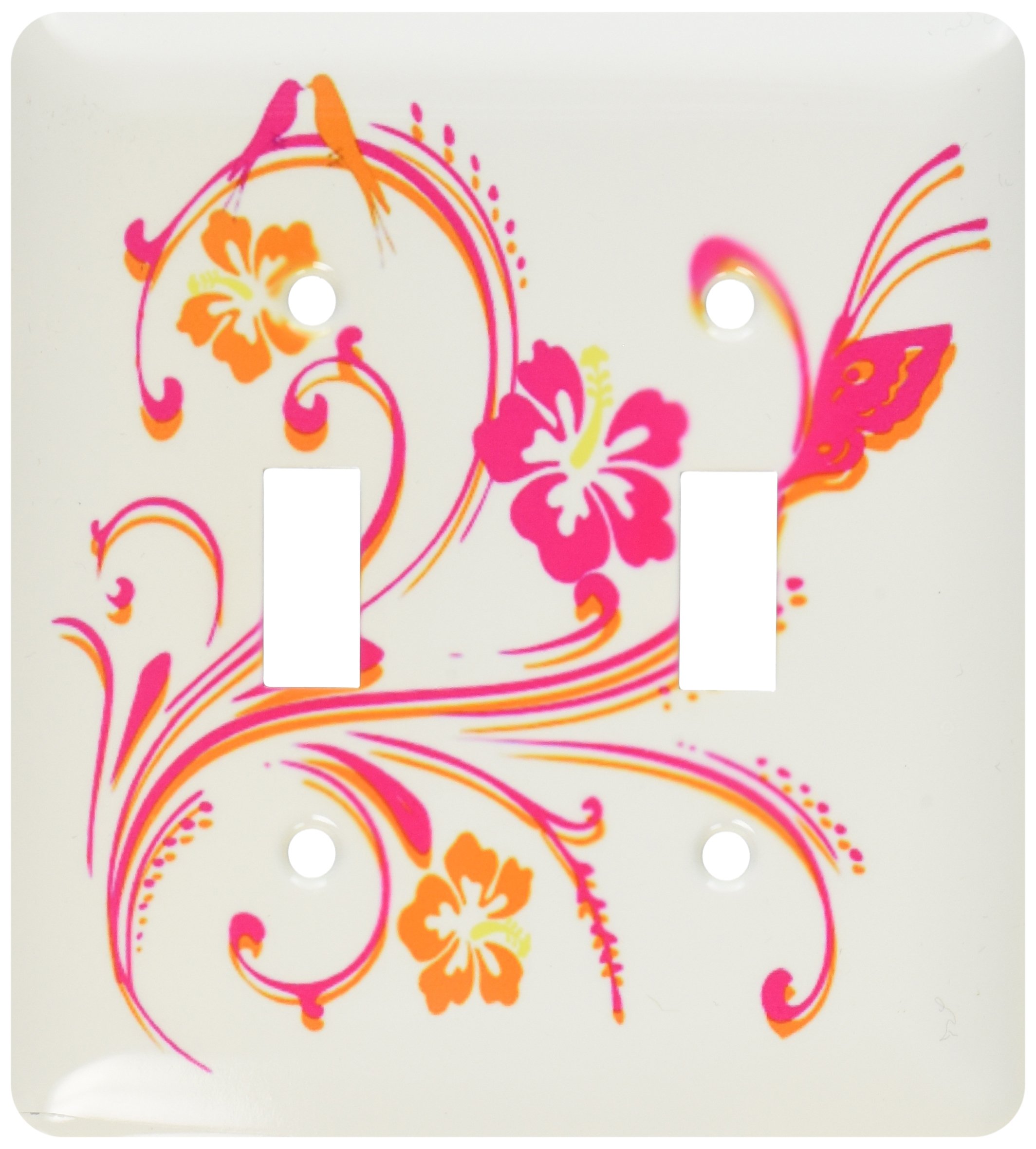 Interrupteur rose et orange 3dRose lsp_109603_2 pour decoration coloree