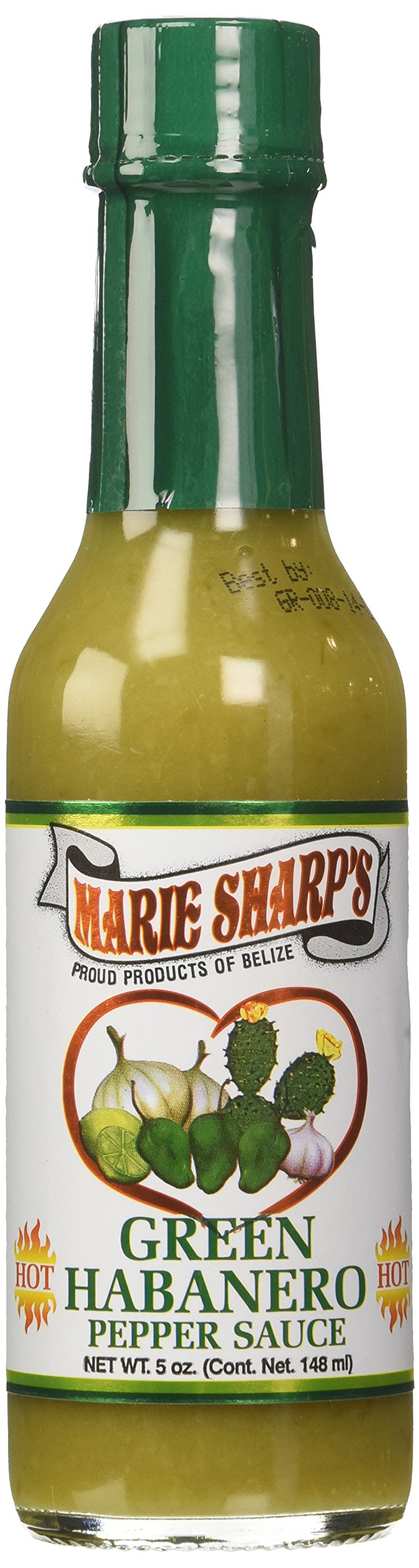 Marie Sharp's Green Habanero Pepper Hot Sauce, 5 fl oz (Pack of 3)