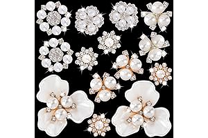 Golden Pearl Flower Brooches for Bouquets