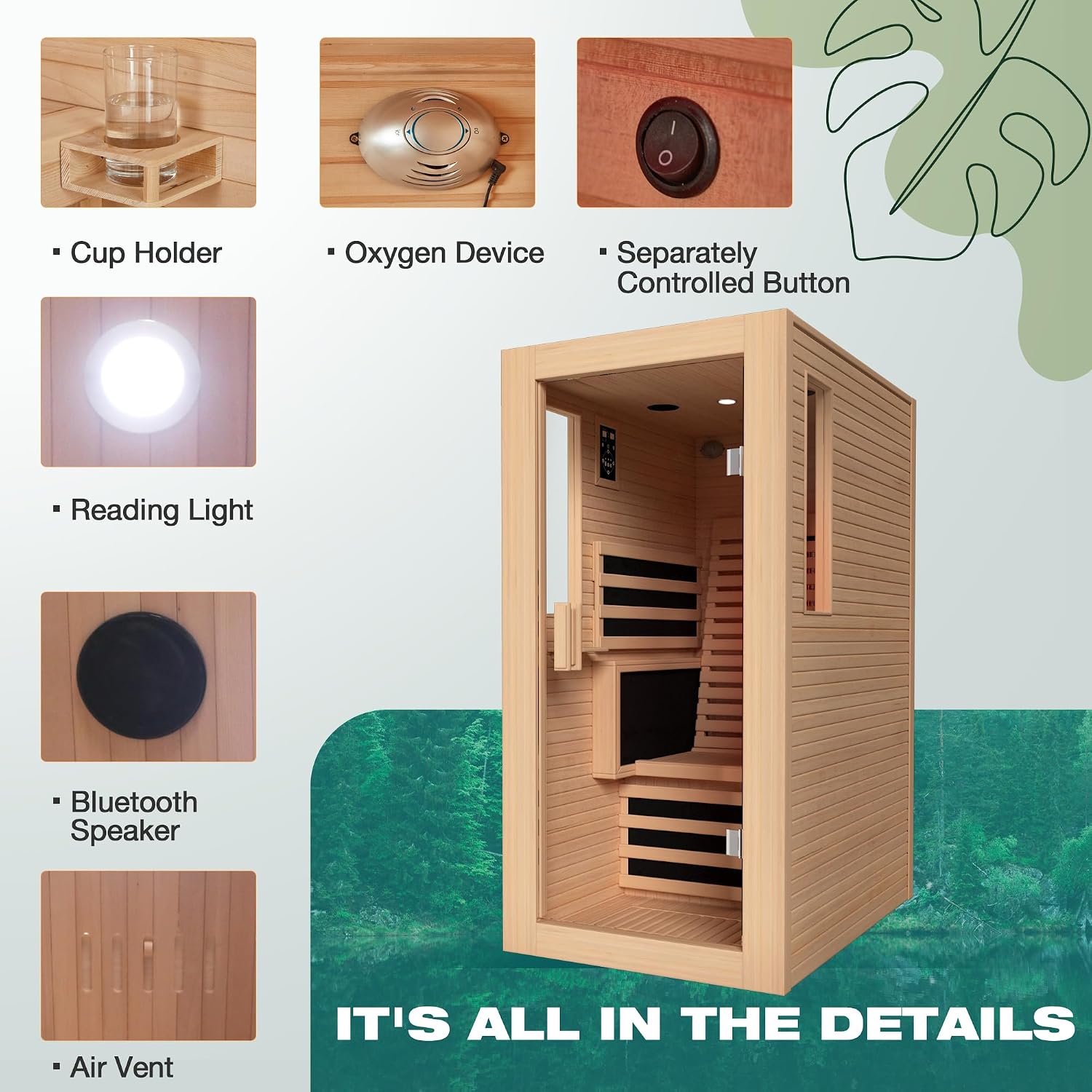 Sauna features details
