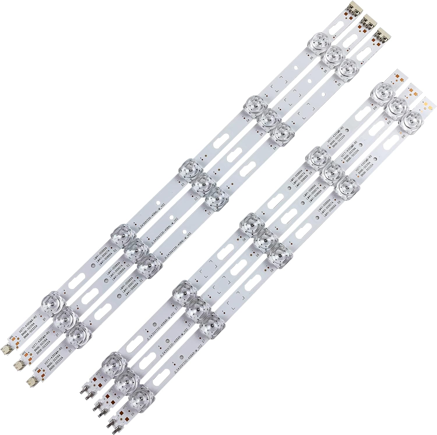 PANMILED LED Backlight Strips for Samsung 43'' TV BN96-50319A 50320A UN43TU700DF UN43TU7000 UN43TU8000 UN43AU7000P JL.D430A1330-408AR-M_V02 408AL