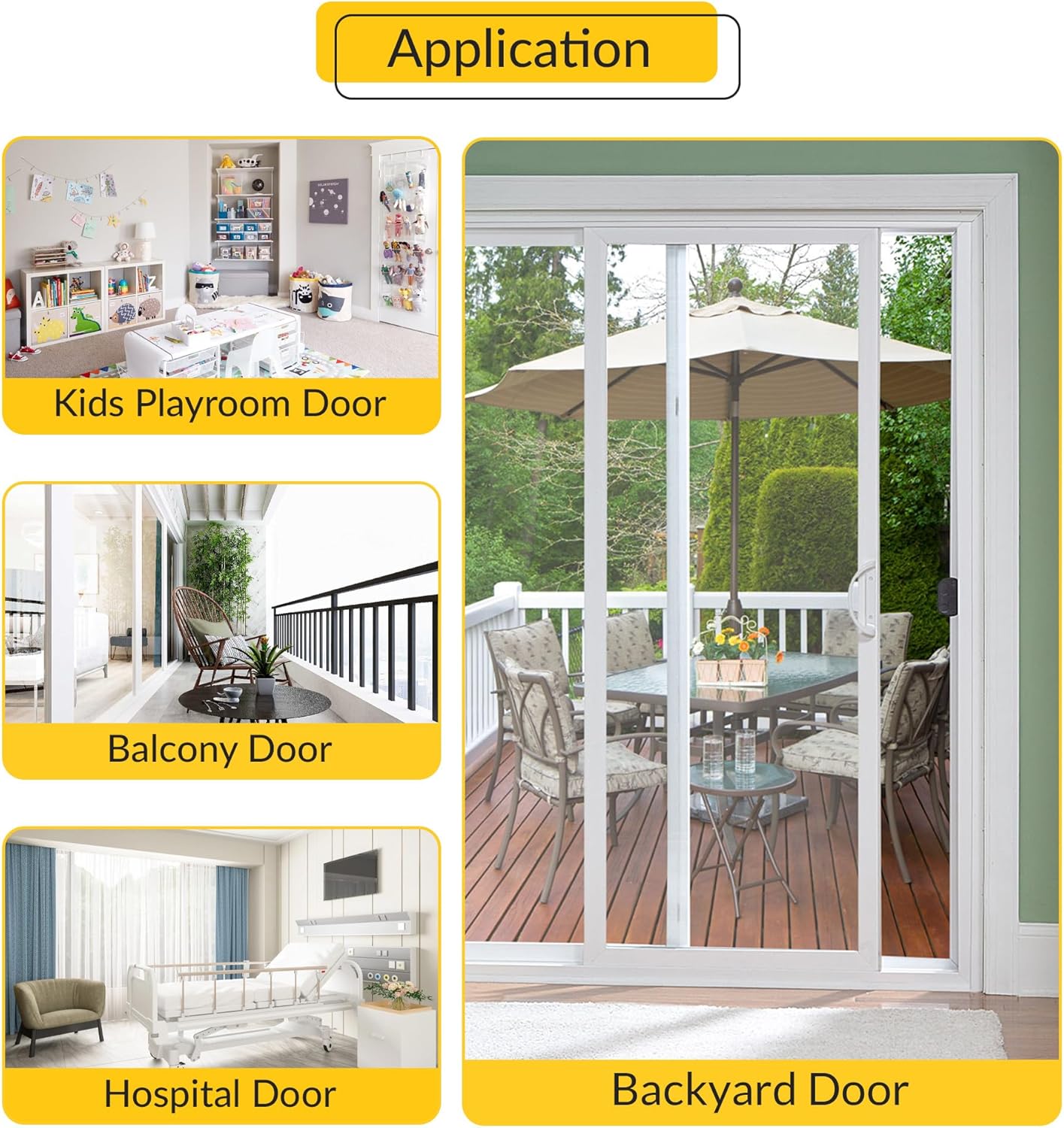 Brixwell 13-291 Patio Door Handle Center Latch Without with Key Type White Finish