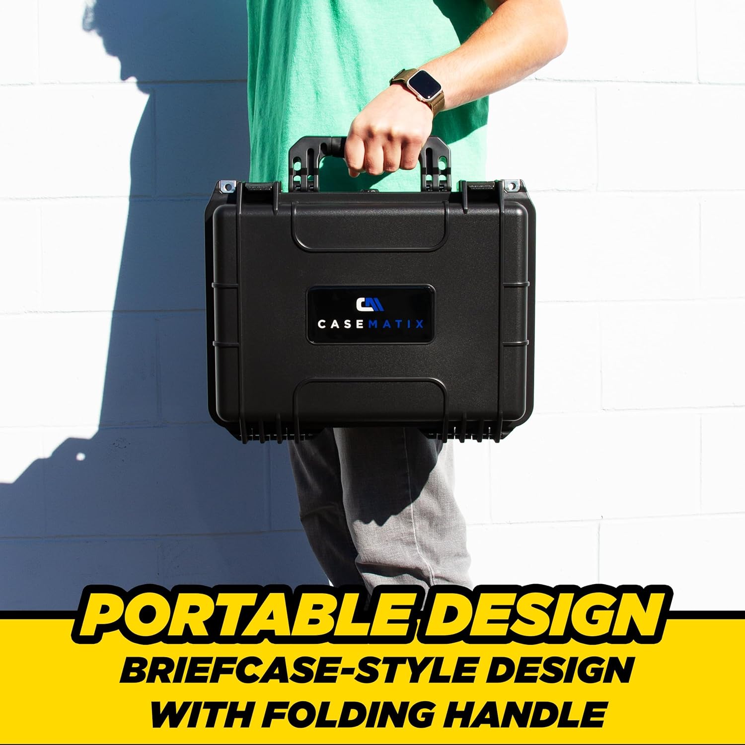 CASEMATIX TSA Approved 3 Pistol Case - 16" IPX7 Waterproof Handgun Case for 3 Handguns and 9 Magazines with Accessory Storage, Heavy-Duty Pistol Case Hard Shell Gun Carrying Case - Image 5