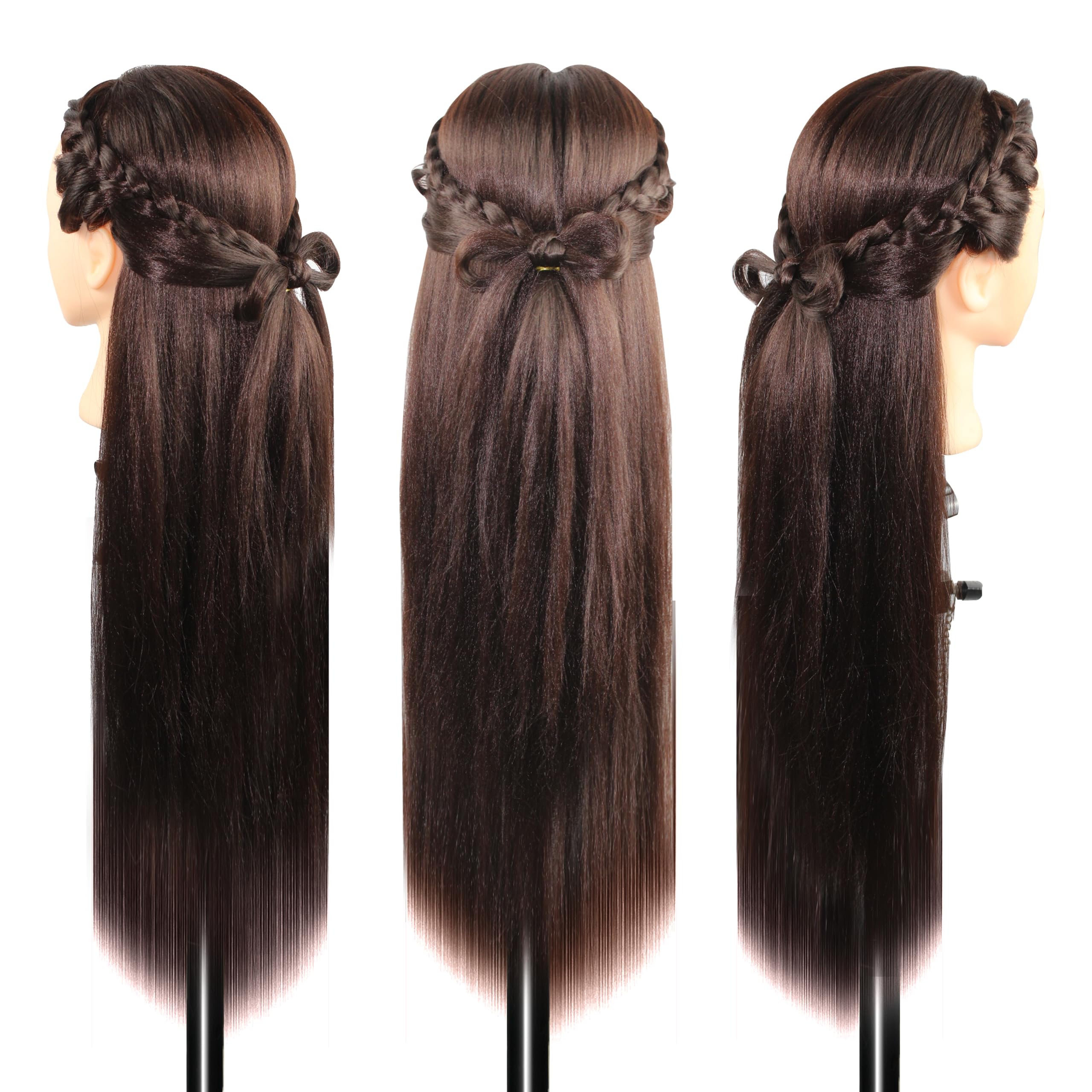 Hair Doll Head, DIY Set including free table clips, Perfect for make-up artists - Image 3