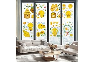 Joyful 64 Honey Bee Window Clings for a Buzzing Home