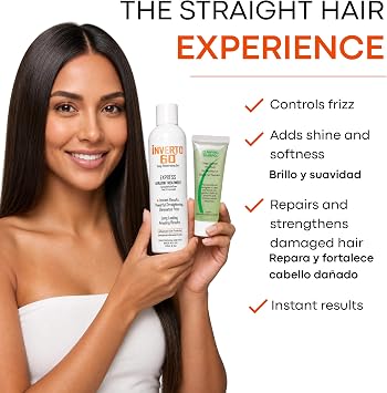 INVERTO 60 Advanced Gel Complex Brazilian Keratin Hair Blowout Treatment Formaldehyde Free 120ml with Advanced Preparation Straightening Smoothing and Repairing Damaged Hair Keratin Research