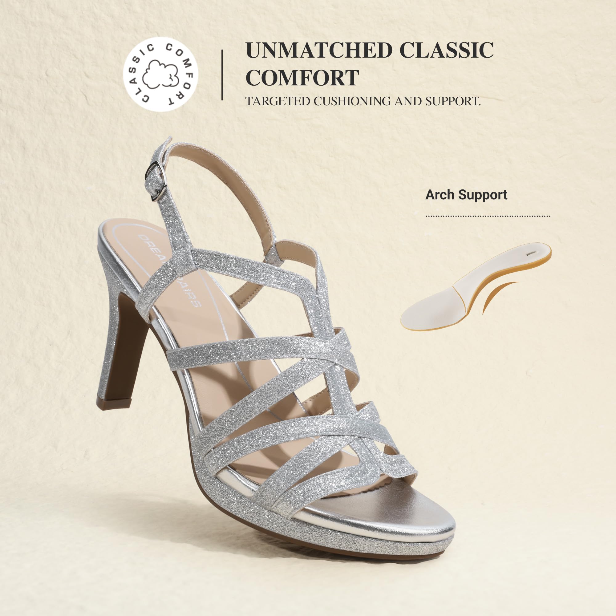 DREAM PAIRS Damen-Sandalen mit Absatz