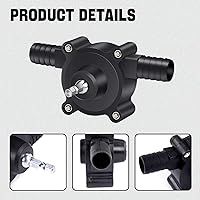 Vista 2 de Bomba de mano Bomba de agua de taladro de agua - Bomba de taladro eléctrica para agua, gasolina, aceite, diesel, bomba de transferencia de agua