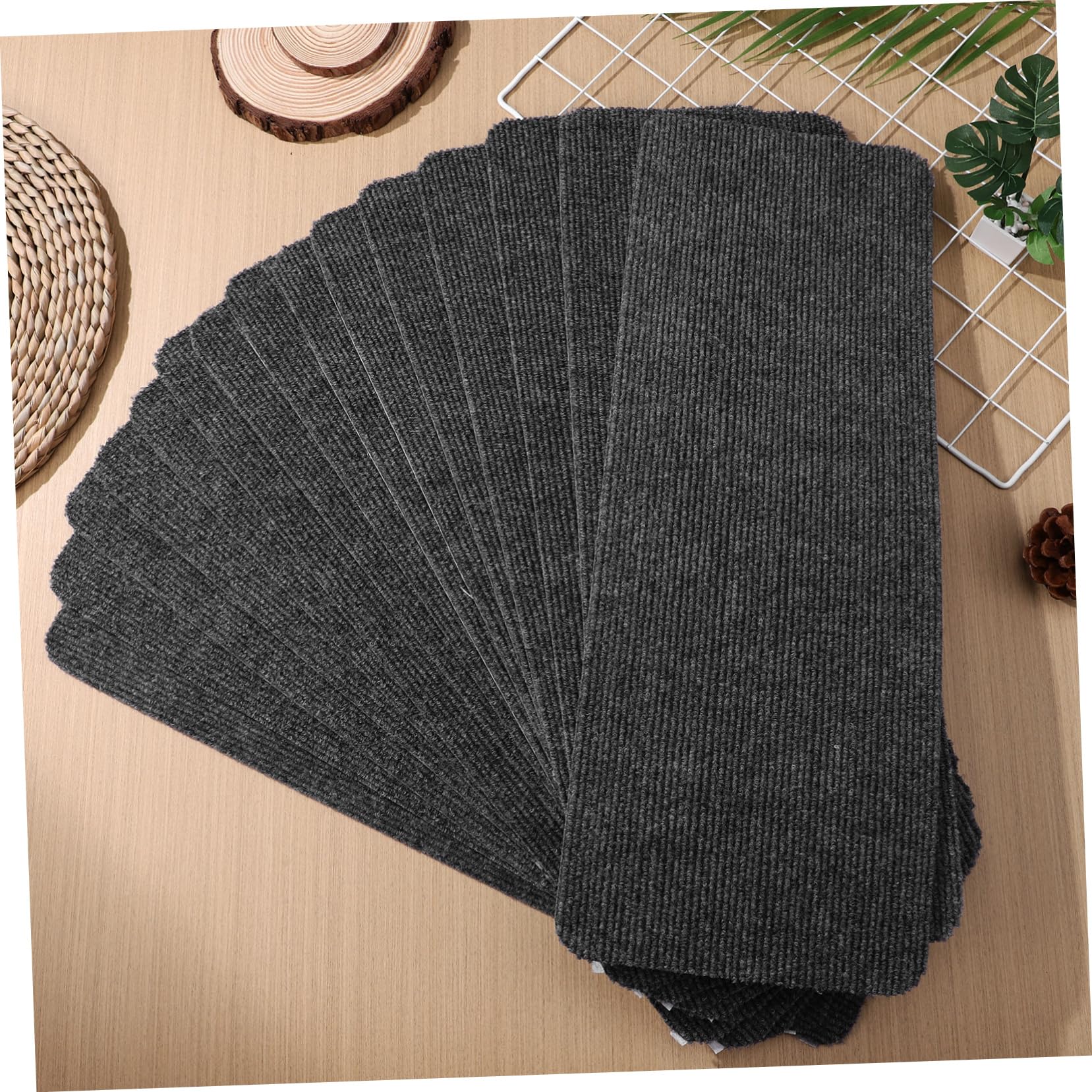 Bandes de Tapis D'escalier 15 Pièces Antidérapantes Maison