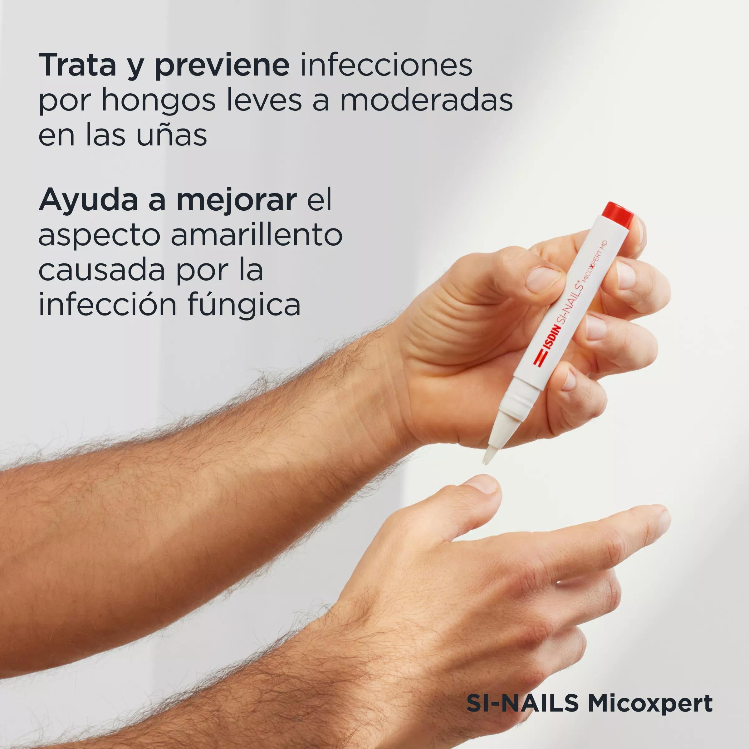 ISDIN SI-NAILS MICOXPERT MD, para el tratamiento y la prevención de infecciones fúngicas leves o moderadas en uñas de manos y pies, 4,5ml