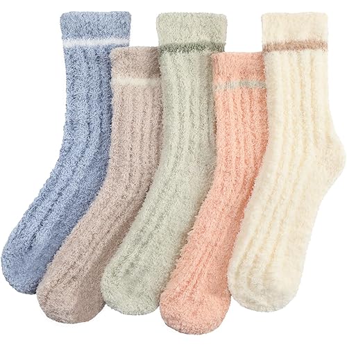 Tavaleu Fuzzy Socks for Women, Fluffy Socks Women, Winter Cozy Sock, Warm Slipper Home Sleeping Sock for Womens