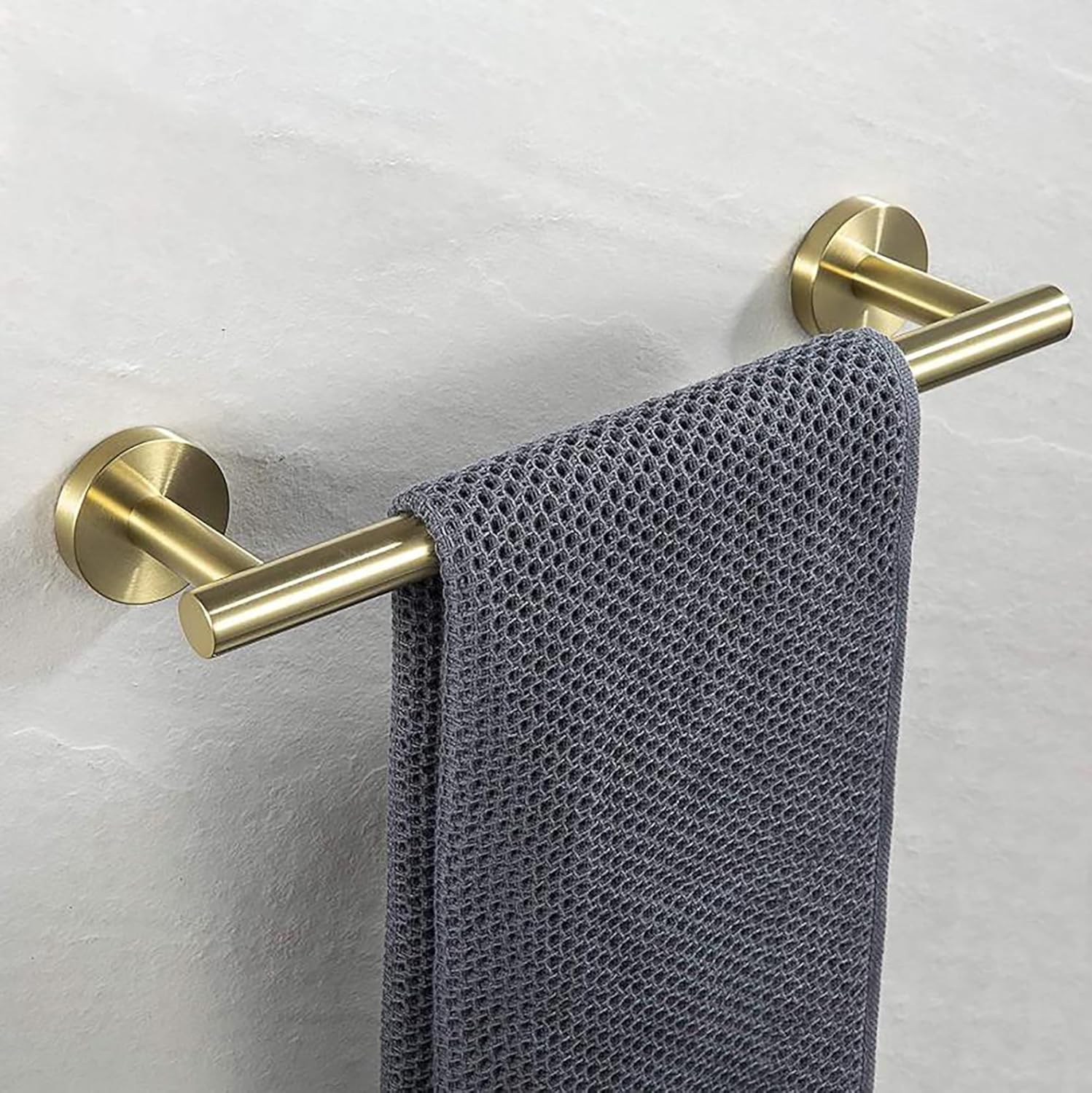 SEIDO 12 Inch Towel Bar for Bathroom Wall, 304 Stainless Steel Brushed Gold Hand Towel Holder, 9.6" Usable Length, Rustproof Anti-Rotation Towel Rack, Wall Mounted Towel Rod for Lavatory, Kitchen, RV