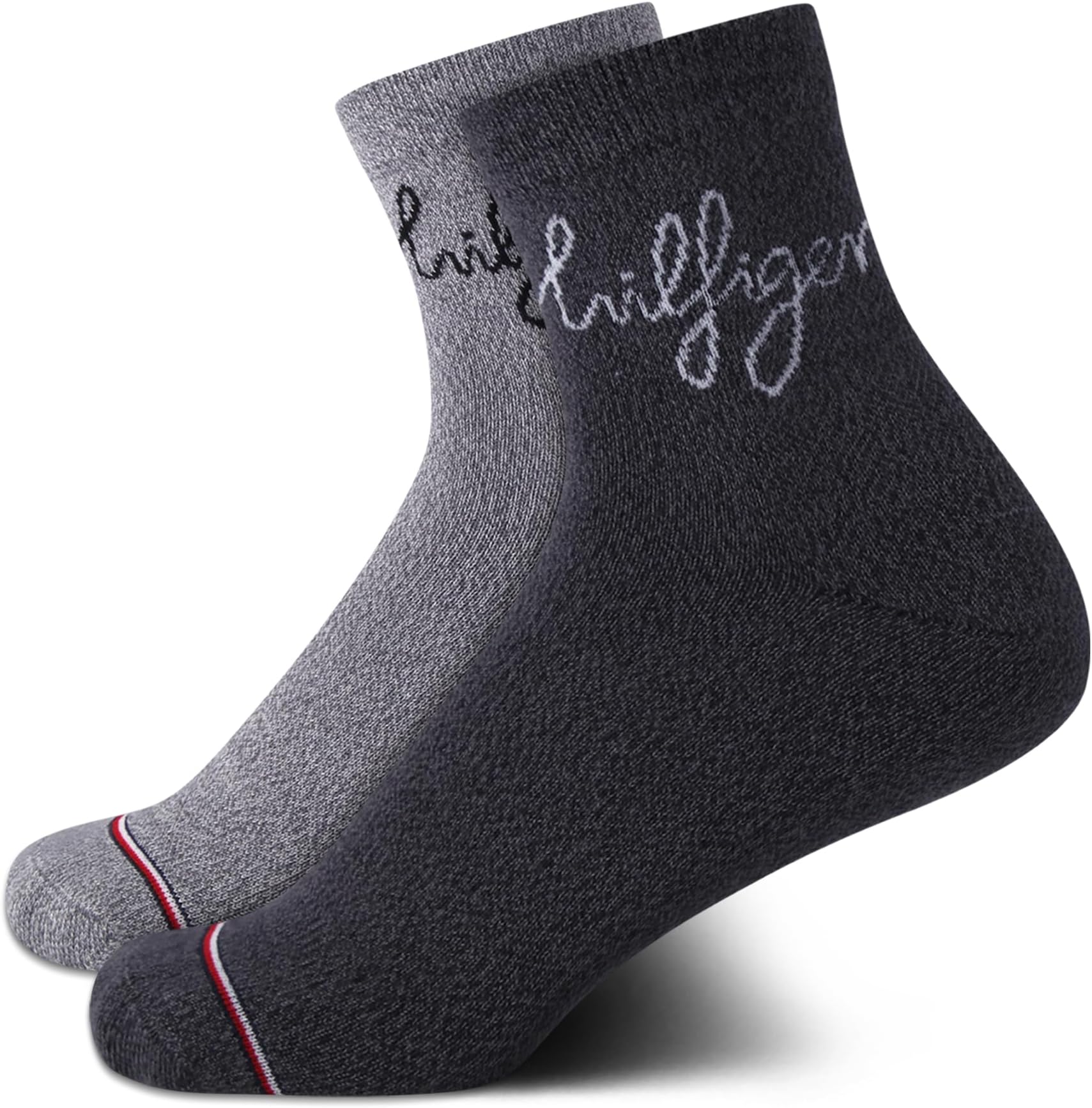 Tommy Hilfiger Women's Crew Socks - 2 Pack Comfort Stretch Knit Crew Cut Socks - Mini Crew Socks for Women (Shoe Size: 4-10)