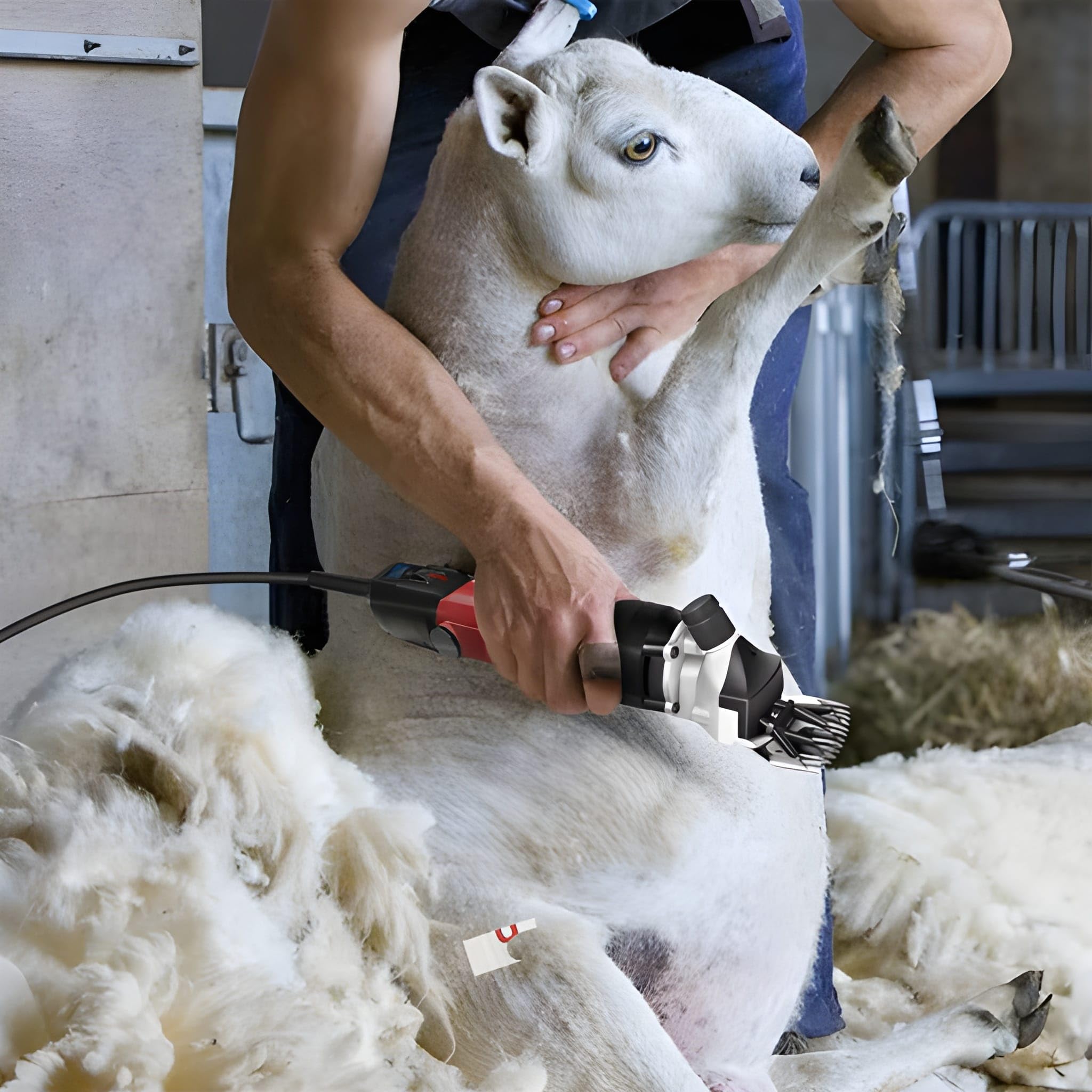 Tosapecore Tosatrice Elettrica Professionale per Pecore Capre Lama Alpaca con Motore 550W Regolabile 6 Velocità Valigetta e Accessori Inclusi