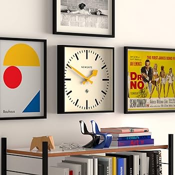 Amazon.com: NEWGATE® Number Five Wall Clock | Square Retro