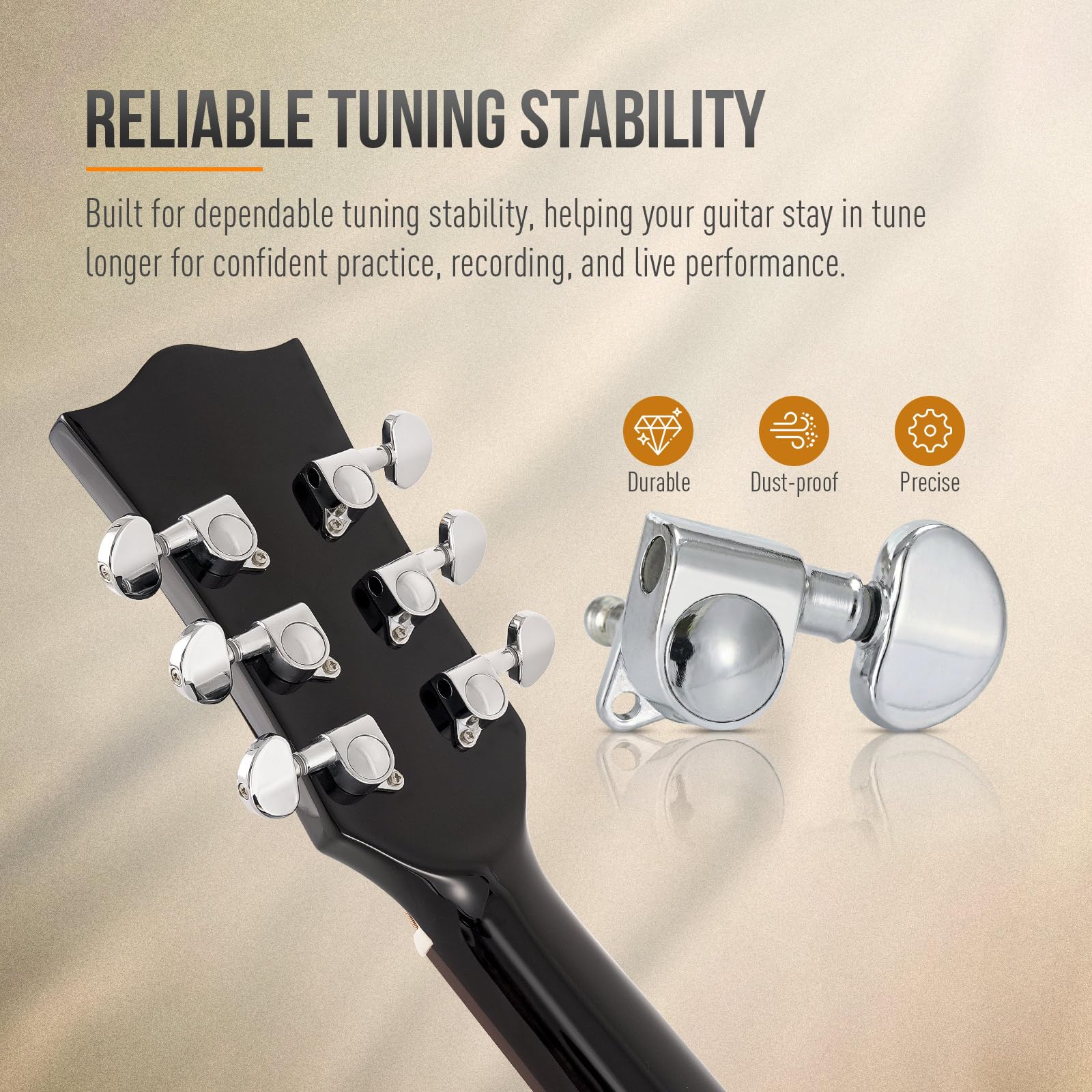 SONICAKE 41" Guitarra Acústica Tapa de Picea Maciza Caoba Acabado Sunburst | Tono Rico y Equilibrado con excelente Proyección Ideal para Principiantes, Directo y Práctica QGT-21