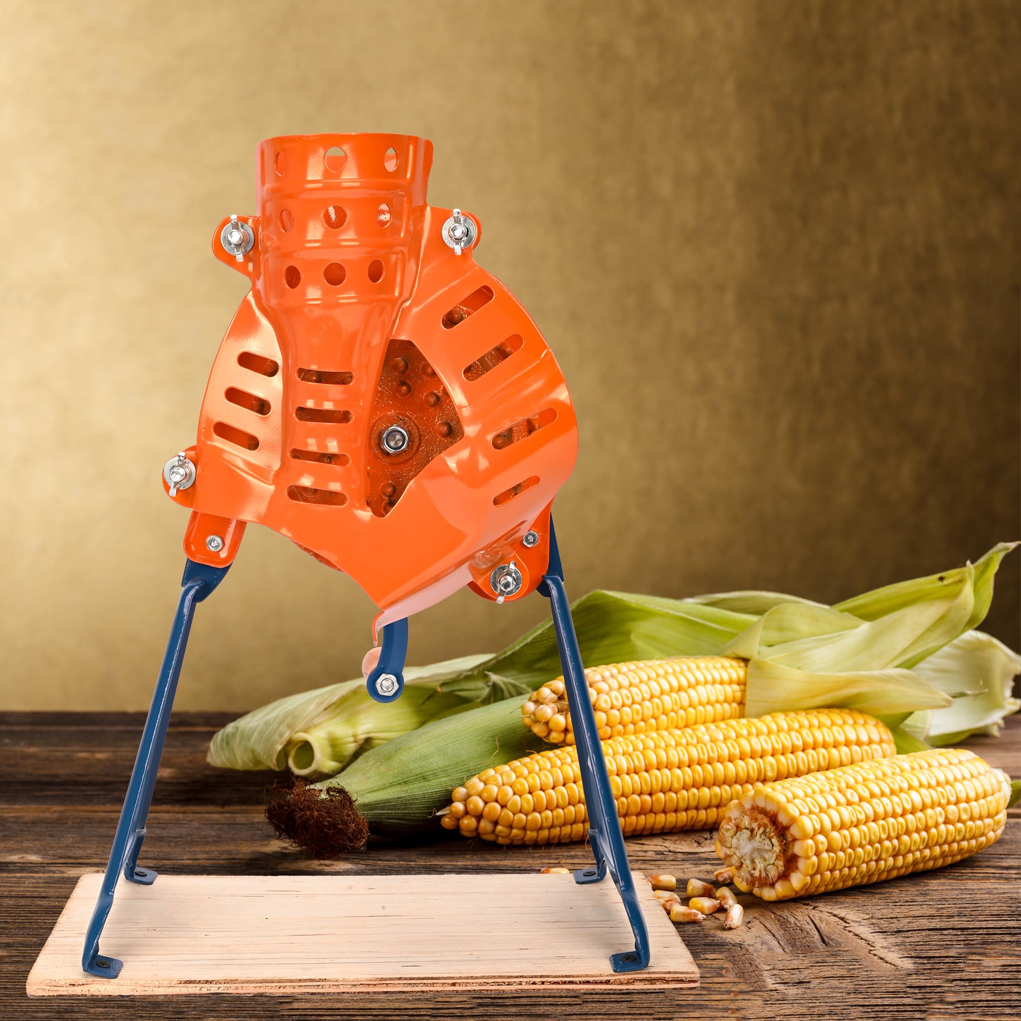 Manovella dello Sheller del mais, mais secco sul dispositivo di rimozione della pannocchia con il supporto | Heavy Duty Metal Corn Cob Stripper, trebbiatrice manuale per mais con un set di strumenti di installazione
