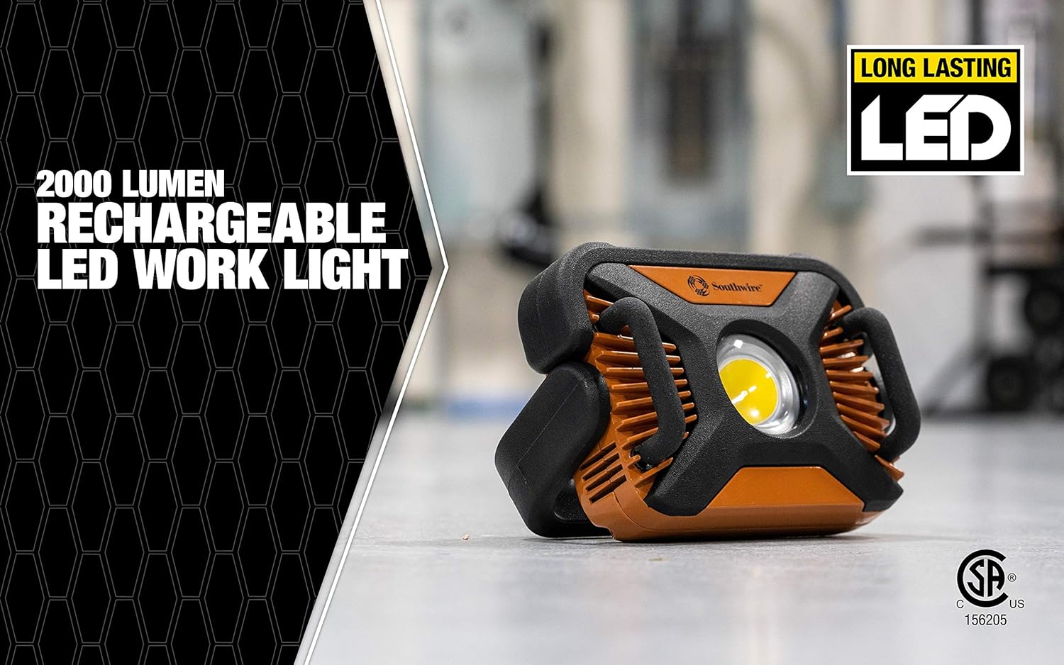 🔥 Southwire AL20RSW 2000 Lumen LED Rechargeable Work Light with USB Power Outlet, 20 Watts, 120 Volts, Weatherproof and Drop Tested, 2,000, Copper Uр Tо 40% оƒƒ Southwire AL20RSW 2000 Lumen LED Rechargeable Work Light with USB Power Outlet, 20 Watts, 120 Volts, Weatherproof and Drop Tested, 2,000, Copper