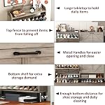 HOMEFORT Armoire de rangement pour entrée, 30" Organisateur autonome avec deux tiroirs à glissement, Rack de chaussures cachées Narrow avec jambes en bois, Cabinet de chaussures de ferme pour l'entrée de la porte avant, Gris lavé