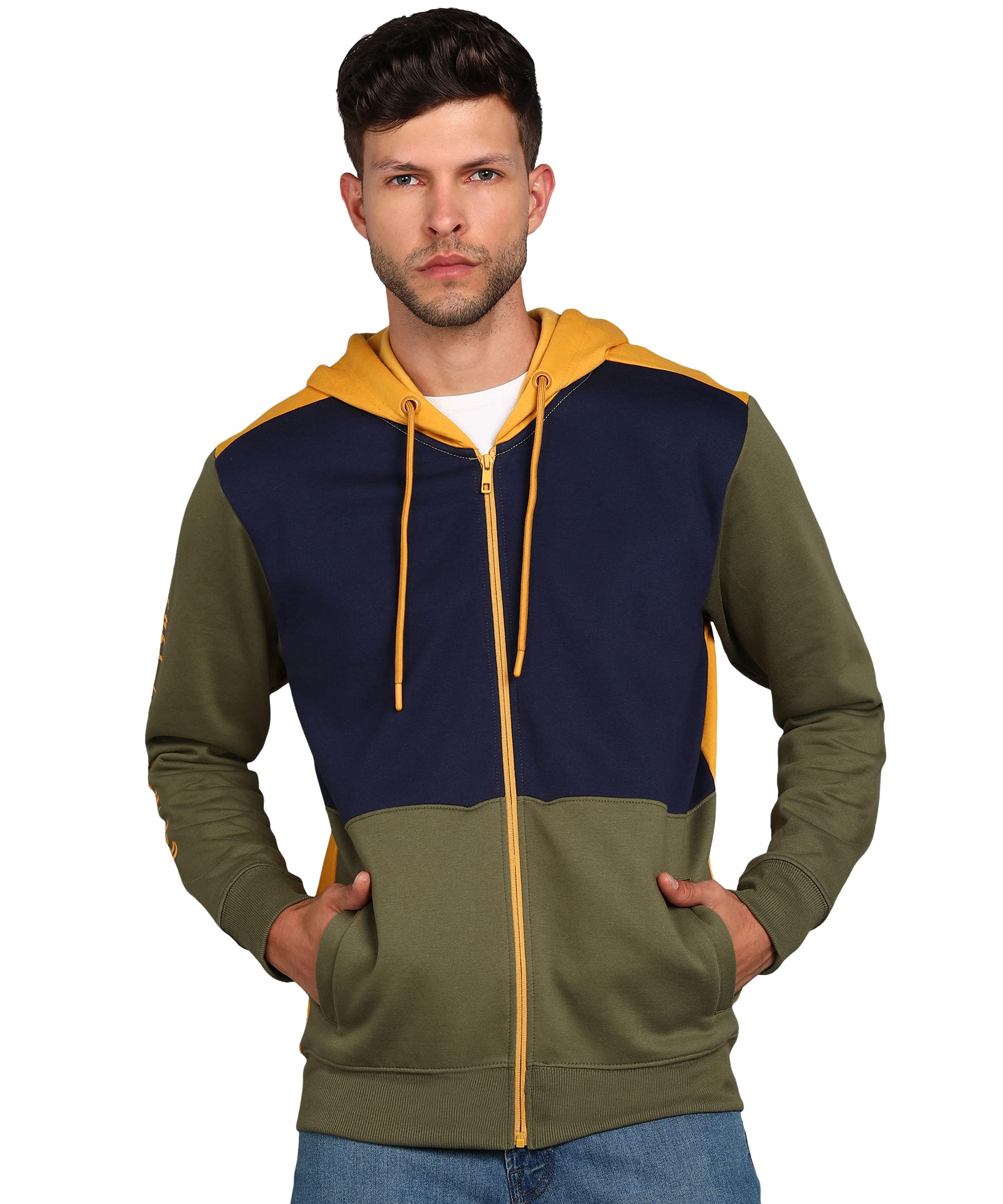 Men's Cotton Blend Hooded Neck Hoodies-image-35