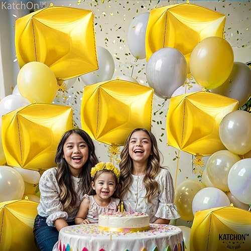 Miniatura 6 de KatchOn Globos dorados de 22 pulgadas paquete de 6 unidades globos dorados de aluminio para despedida de soltera globos dorados de cumpleaños para