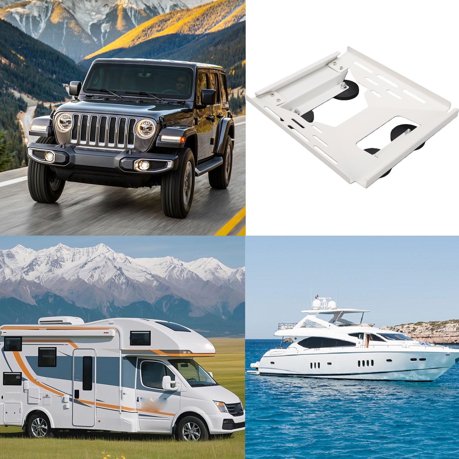 Yctze Magnetyczny Zestaw do Montażu na Dachu do Mini żelaznego Samochodu RV Uchwyt na łódź Montażu Ciężarówce 30x27x6 Cm Bez Podstawy Wiertła Wycieczek Samochodowych Camping