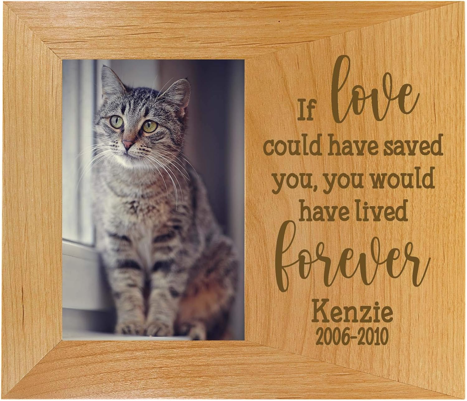 Pet Memorial Personalized Engraved Wood Picture Frame | If Love Could Have Saved You, You Would Have Lived Forever | Pet Memorial Gift | Custom Frame | 4x6, 5x7 | Pet Lover Gift | Pet Loss Frame