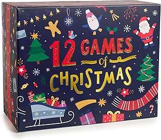 Gutter Games 12 Games of Christmas - Family Game Night Pack for Kids and Teens - Hilarious Christmas Party Games for Adults and Family Party - Complete Entertainment Package - Multicolor
