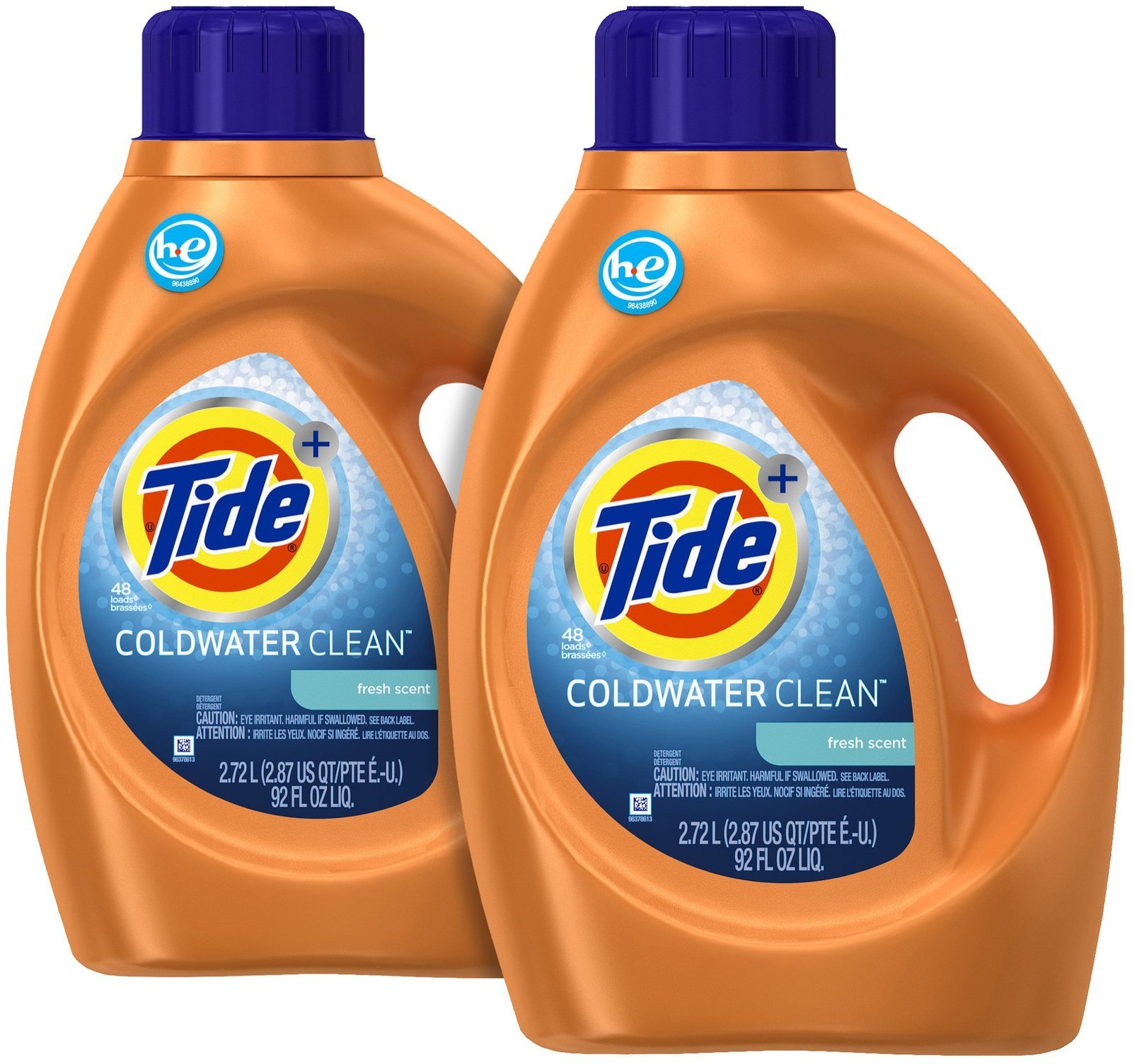Tide Coldwater Clean High Efficiency Liquid Laundry Detergent - 92 oz - Fresh - 2 pk