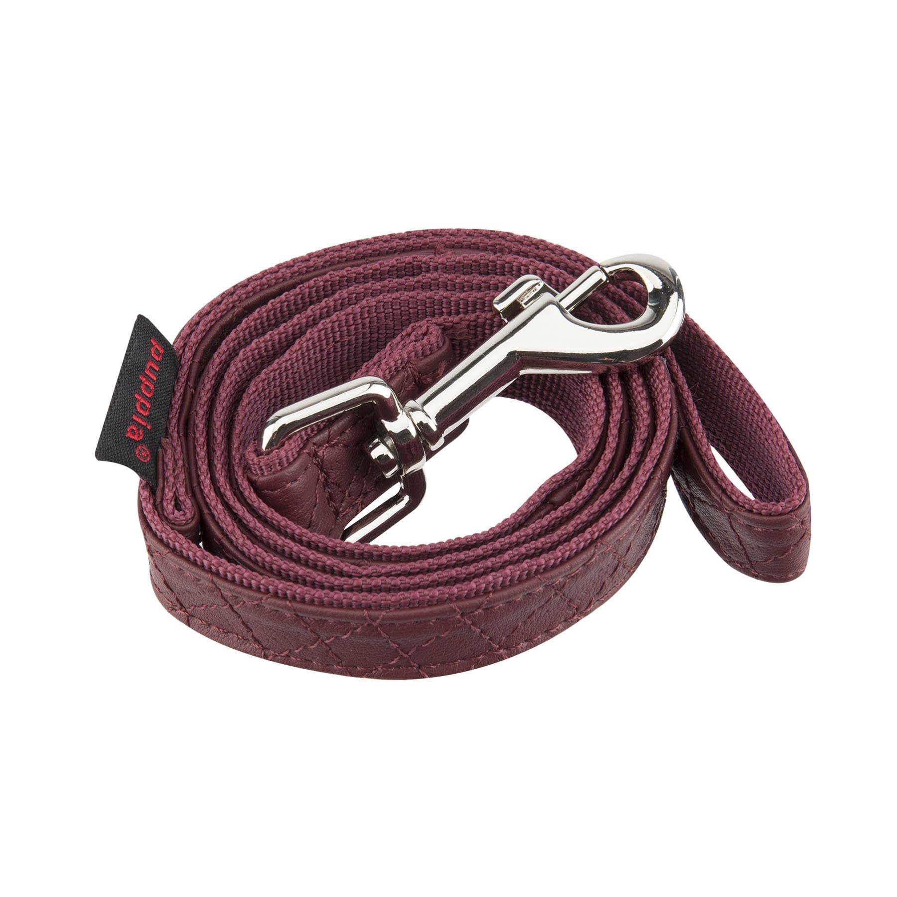 Puppia Farren Lead, Large, Wine Red
