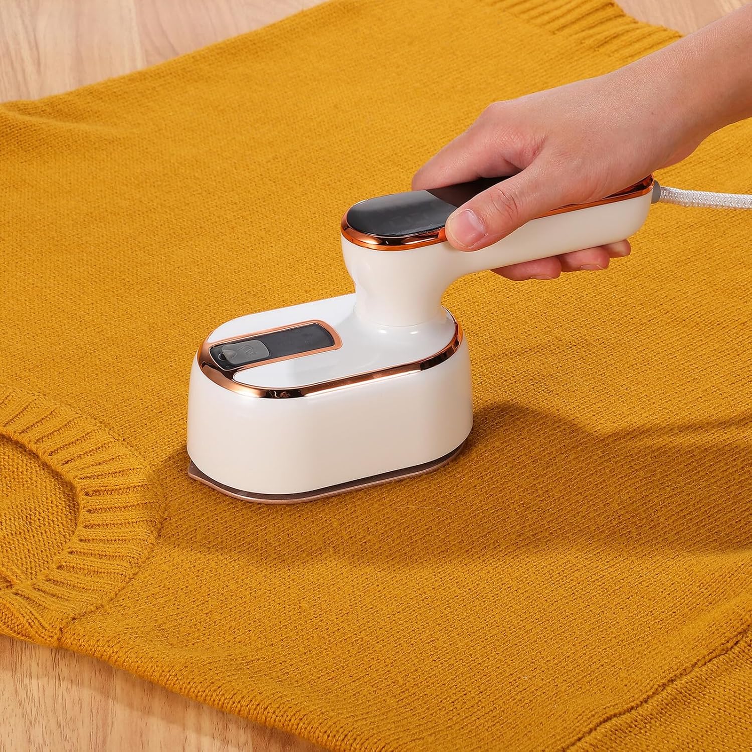 Portable Garment Steamer with Folding Handle Fast Heat-up Clothes Steamer for Travel Large Water Tank Multiple Steam Modes for Wrinkle Removal Fabrics Compact Handheld Steaming