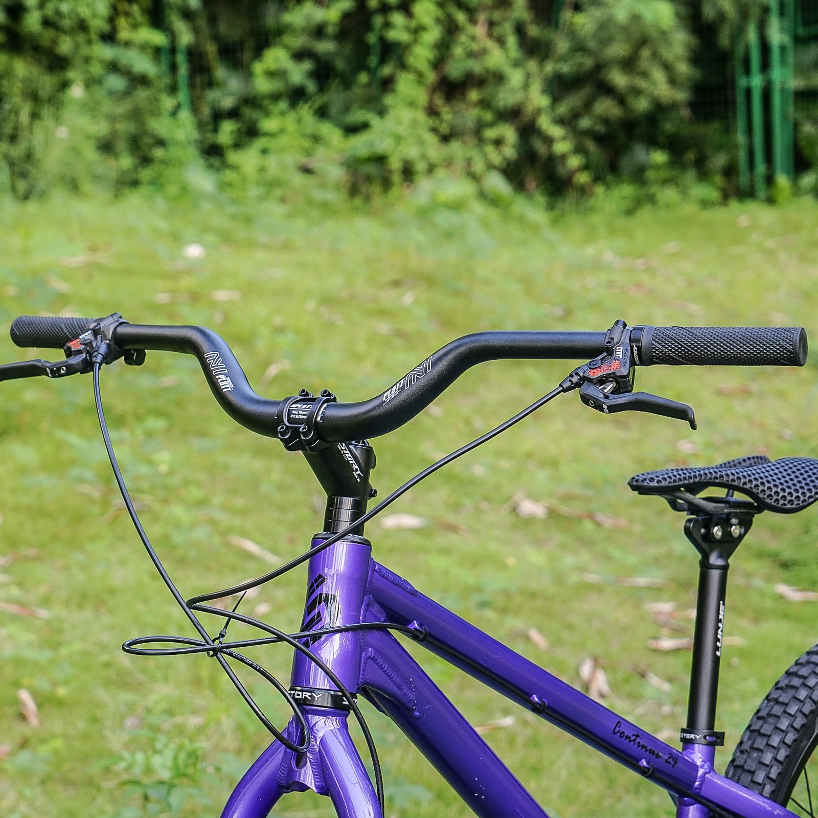 PLATT Manubrio per mountain bike da 31,8 mm in lega di alluminio per mountain bike (720 mm, 50mm di aumento)