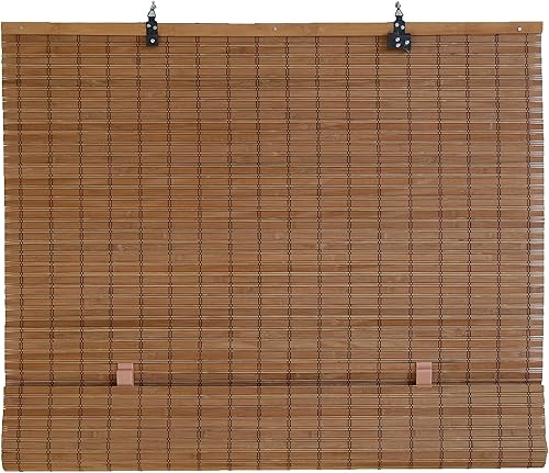 Miniatura 2 de Seta Direct, Persiana enrollable de listones de bambú sin cordón, 95 pulgadas de ancho por 72 pulgadas de largo