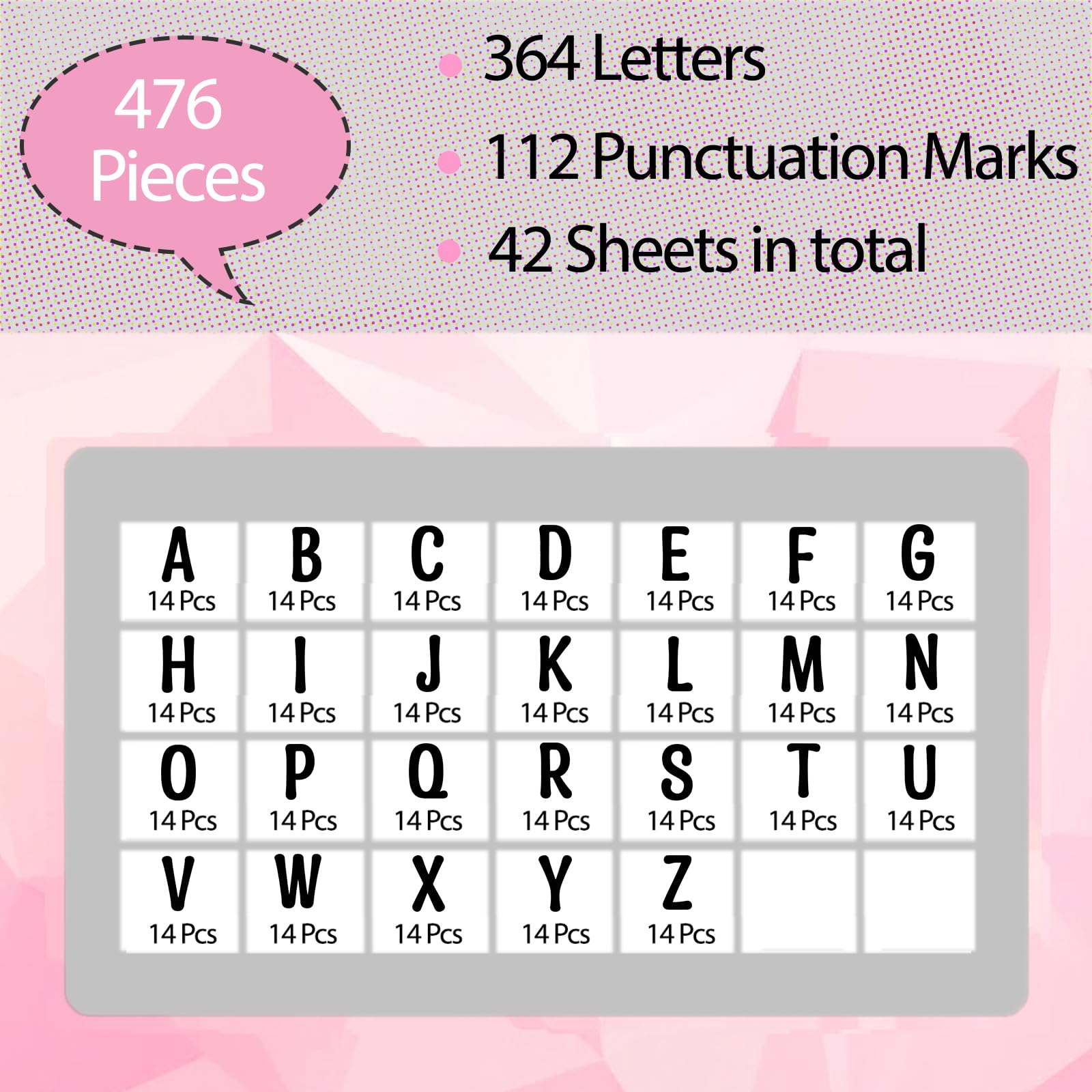 Snapklik.com : Bemeol 4 Inch Letter Stickers 42 Sheets Large Alphabet ...